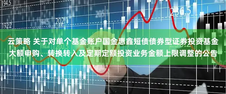 云策略 关于对单个基金账户国金惠鑫短债债券型证券投资基金大额申购、转换转入及定期定额投资业务金额上限调整的公告